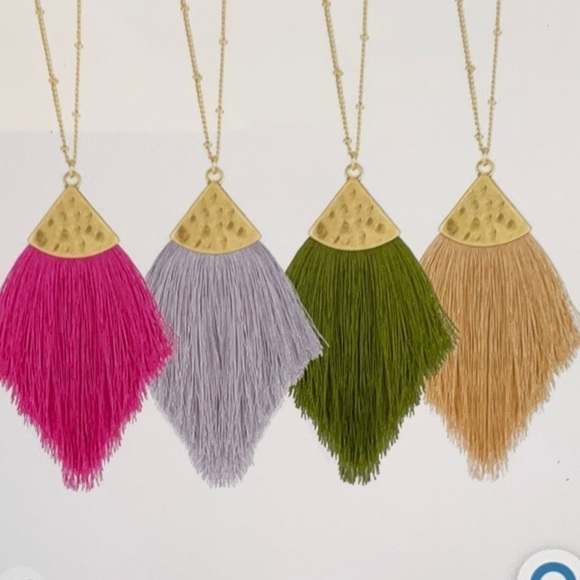 BOHEMIAN TASSEL STATEMENT NECKLACE - Picture 1 of 10